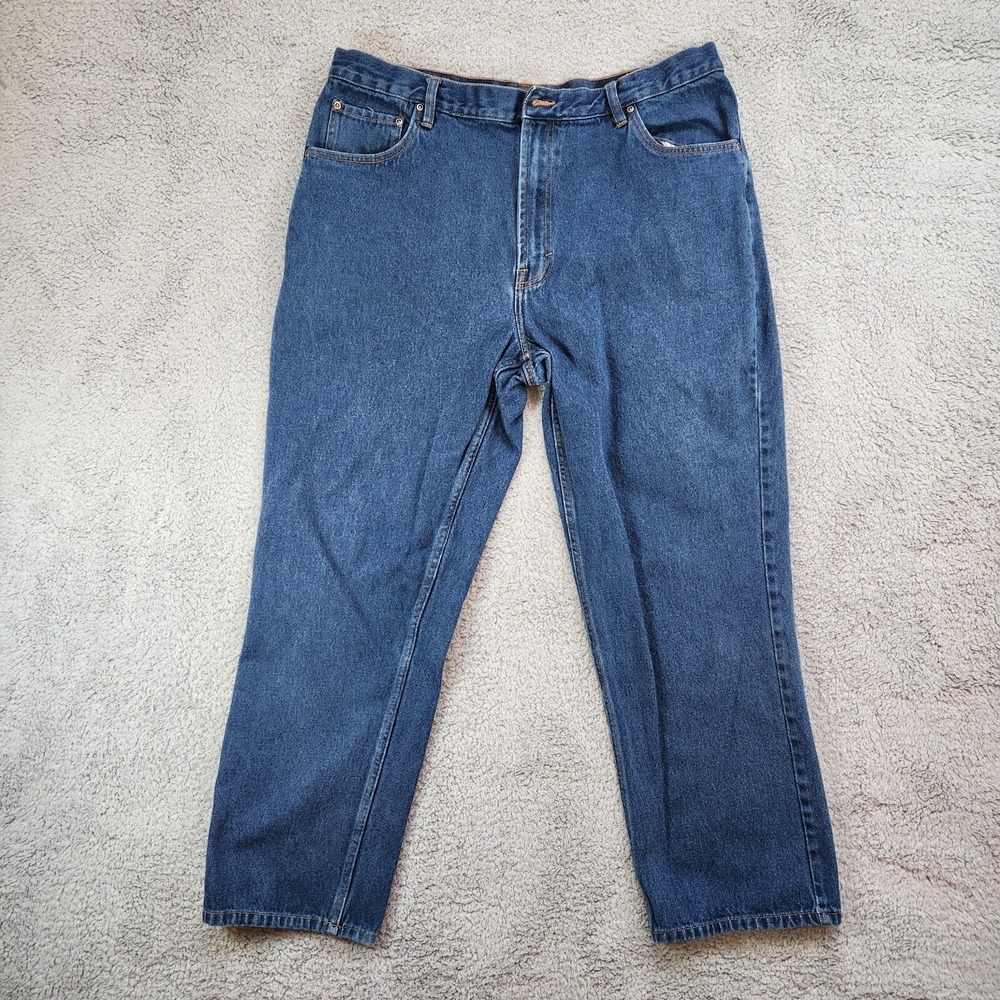 David Taylor Jeans Mens 40x30 (Fits 38x28)  Blue Double Stitch Boho Streetwear